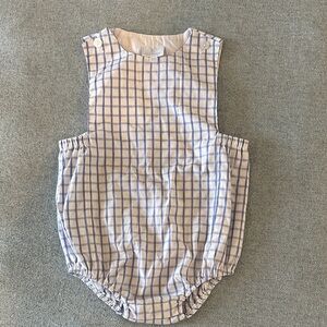Little English Blue and White Check Baby Bubble